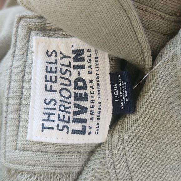 New! AE Oversized 60% Cotton  Fleece  shacket Sz 1 Xlarge & 1 Large - Picture 9 of 14